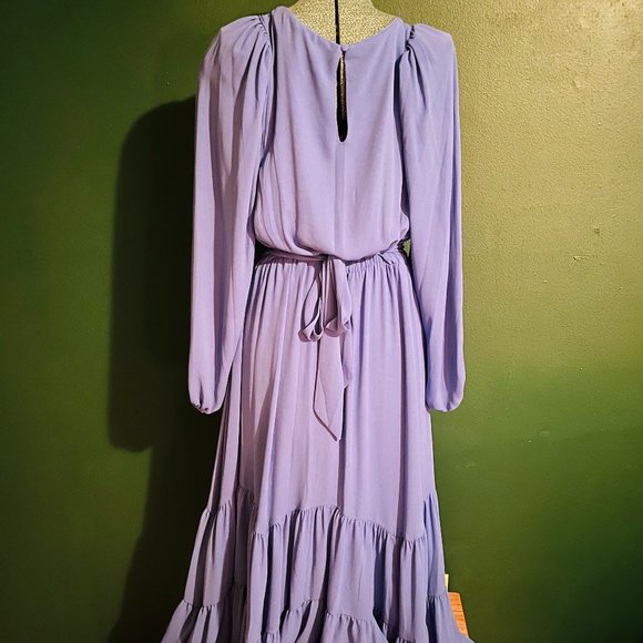 NEW, NEVER WORN Tahari Surplice-Neckline Tiered Midi Dress (M) - Picture 4 of 5